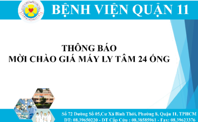 Thông báo mời chào giá sữa chữa máy ly tâm 24 ống KUBOTA